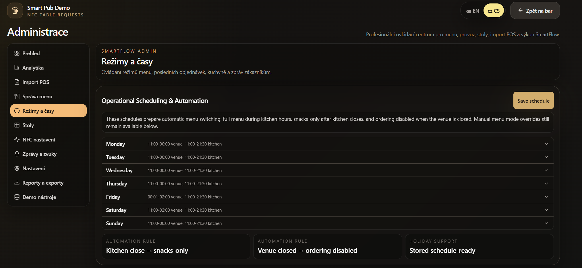 Admin controls